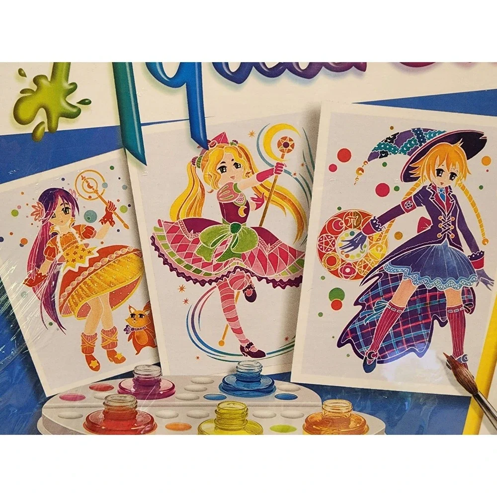 SentoSphere Aquarellum Junior‎ - Magical Girls - embossed canvas kit - NIB